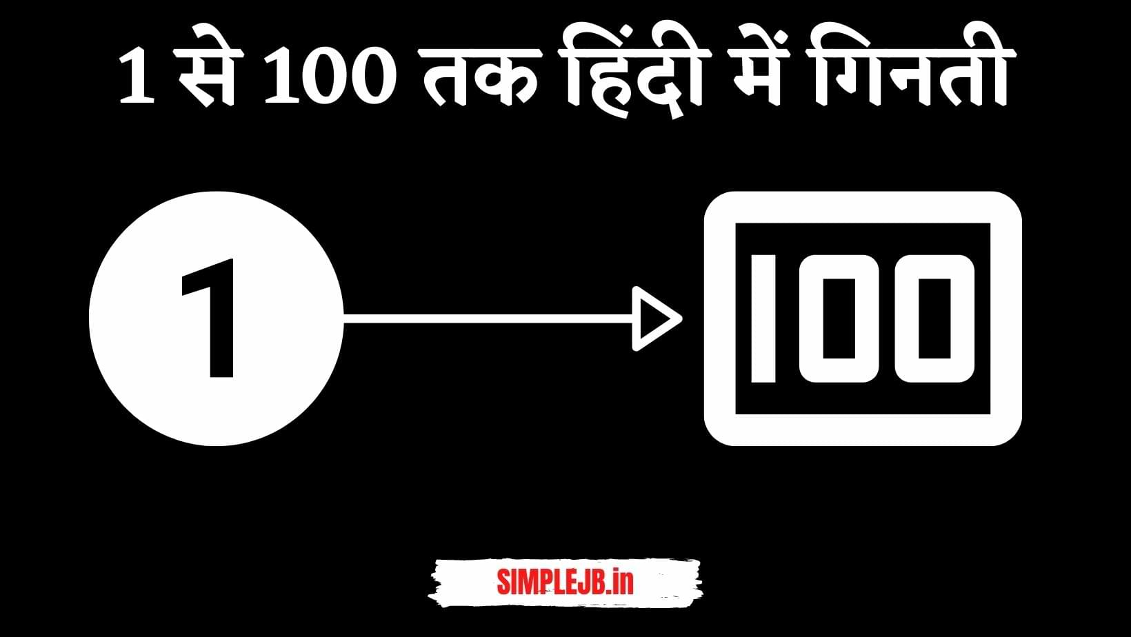 1 से 100 तक हिंदी की गिनती